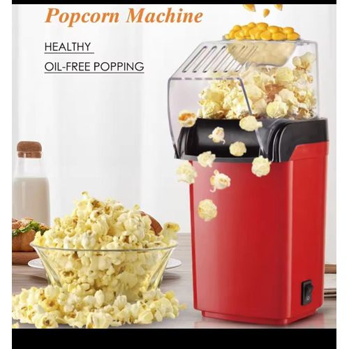 Automatic Popcorn Machine for Home Kitchen Mini Electric Popcorn Maker Hot Air Corn Popper Household Appliance Fast Easy Popcorn Maker for Family Movie Nights Parties Office and Snacks