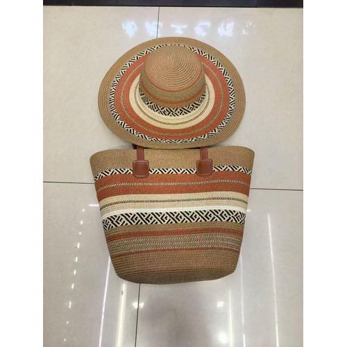 Woven Hat and Handbag Set – Assorted Designs