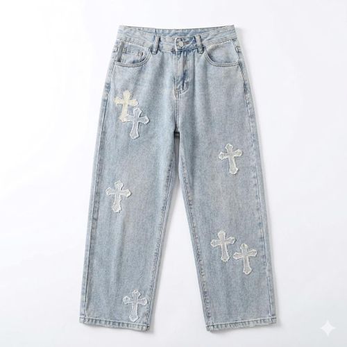 Baggy Wide-Leg Denim Jeans