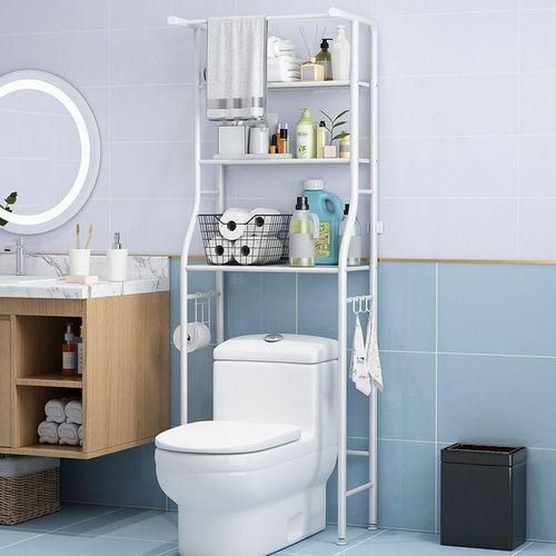 Toilet Rack Organizer Toilet Stand Tidy Organizer Bathroom Organizer 3 Layer Toilet Rack-white