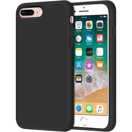 Black Silicone Rubber Phone Cover Case for iPhone 7 Plus