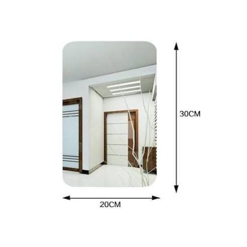30 x 20 CM Stick-On Mirror Tiles – Self Adhesive Wall Mirror Sheets for Bedroom, Bathroom & Home Decor