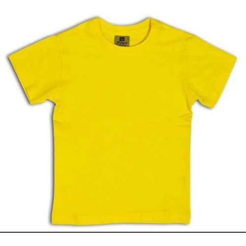 Kids Plain Round Neck T-Shirt – Yellow