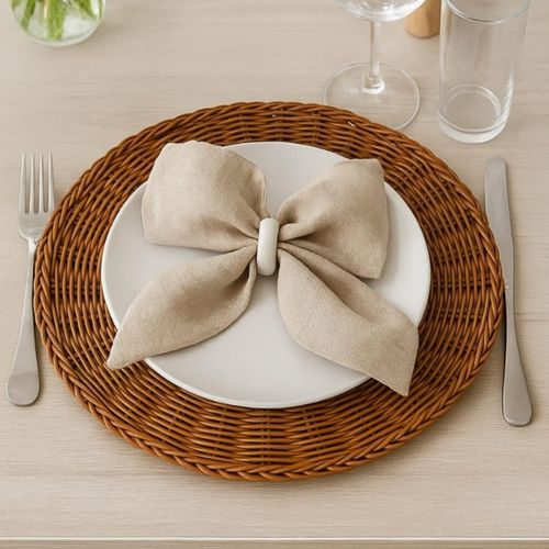 Woven rattan placemats
