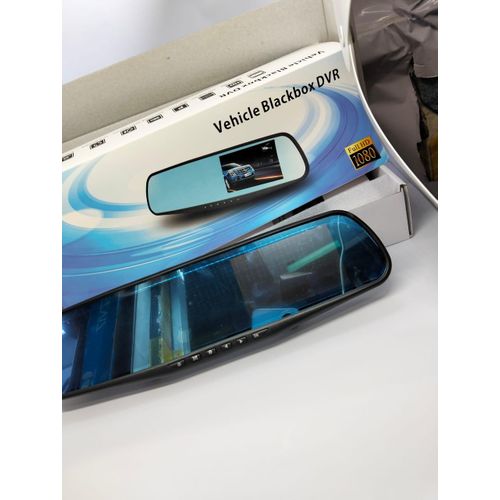 Advanced Full HD 1080P Vehicle Blackbox DVR Mirror Dashcam with Dual Channel and Continuous Loop Recording