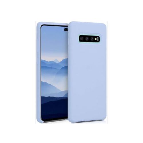 Soft Silicone Back Cover for Samsung Galaxy S10 - Light Blue, anti-fingerprint, anti-scratch, durable silicone case