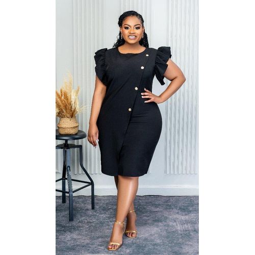 Plus Size Ladies Black semi Turkey Dress