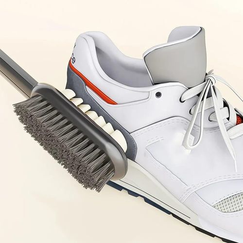 Long Handle 2-Sided Suede Shoe Cleaning Brush with Rubber Eraser – Effective Stain & Dust Remover for Boots, Sneakers & Suede Shoe Care