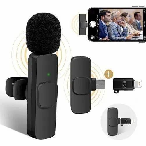 Professional Microphone Wireless Lavalier Microphone for Android Type C iPhone Live Game Recording Interview Vlog