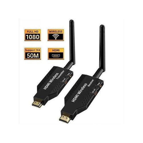 50M HDMI wireless Transmitter Receiver 1080P 60Hz High definition video transmission Computer screen to TVMultiple Transmitter