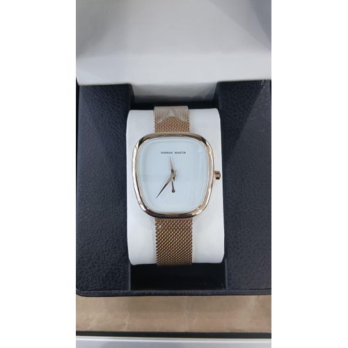 Hannah Martin Ladies Watch with Analogue Display Leather Strap Battery Powered and Water Resistant