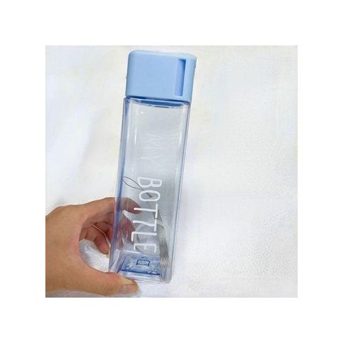 Water Bottle Transparent Square Plastic Drink Cup Outdoor Cold Juice Milk Sport Bottle With Portable Rope Leakproof Water BottleNo7