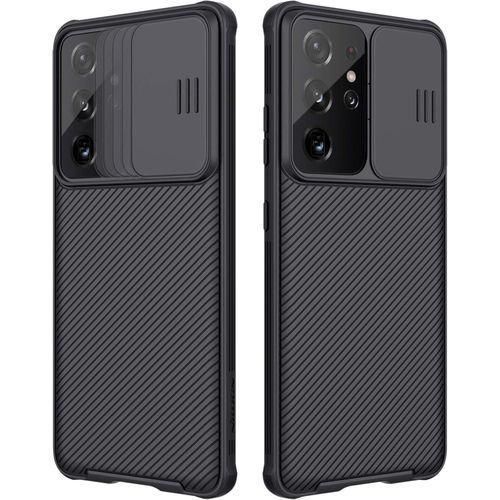 Samsung Galaxy S21 Ultra Nillkin Case CamShield S21 Ultra Phone Case with Slide Camera Cover Protector Hard PC & TPU Slim Protective Case 6.8'' Black, Protective Phone Case