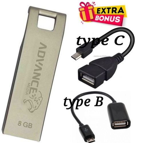 USB Flashdrive, Disk 8GB + Free 2 OTG Cables