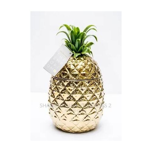 Ceramic Pineapple Cannister Green Leaf 1.8 Kg