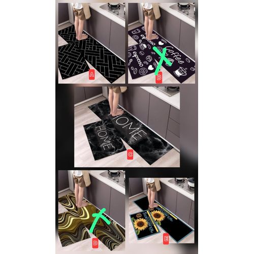 2 Pcs Kitchen Anti-Slip Floor Mats