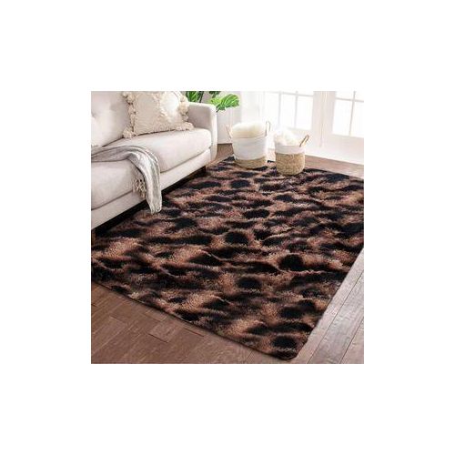 Soft Fluffy Chocolate Patched Carpets Non-slip Rugs Floor Mat-5x8 size