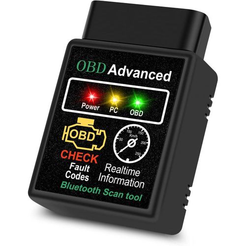 OBD 2 Bluetooth Scanner, OBD II Auto Diagnostic Tool Check Engine Light, Read & Clear Faulty Trouble Codesr - Diagnose Check Engine, ABS, SRS, Airbag