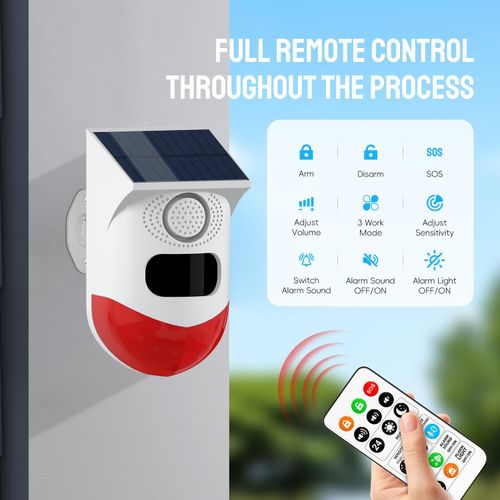 SolarUsb Charging Security Ip65 Waterproof Motion Detection Alarm