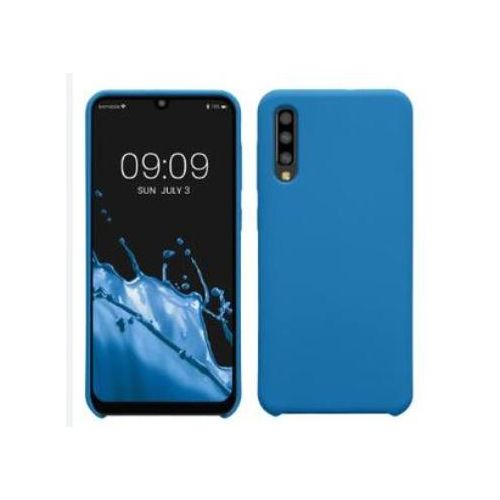 Soft Silicone Back Cover for Samsung Galaxy A50 - Blue, anti-fingerprint, anti-scratch, durable silicone case