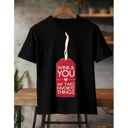 Wine & You Graphic T-Shirt – Romantic Black Cotton Unisex Tee Made in Kenya