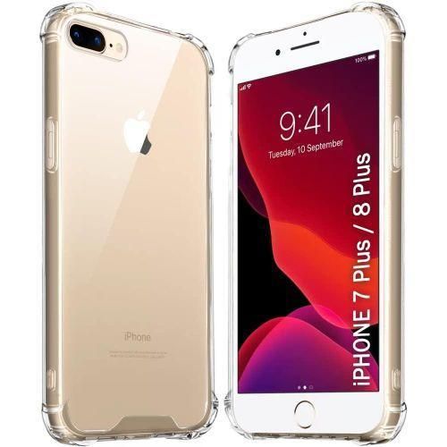 iPhone 7 Plus Non-Yellowing Transparent Hard Back PC+TPU Cover Case, Crystal Clear Protective Phone Cover