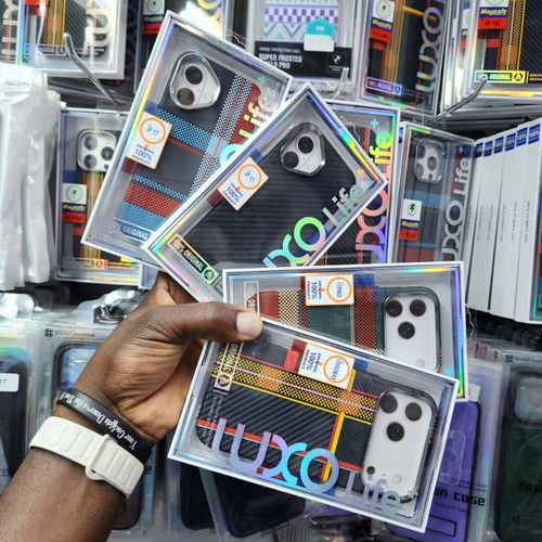 Luxury Tribal Covers for iPhone 16 Carbon Fiber Case in All Black Accent, Slim Lightweight Shockproof and MagSafe Compatible Design