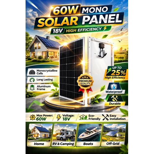 60W MONO 18V SOLAR PANEL