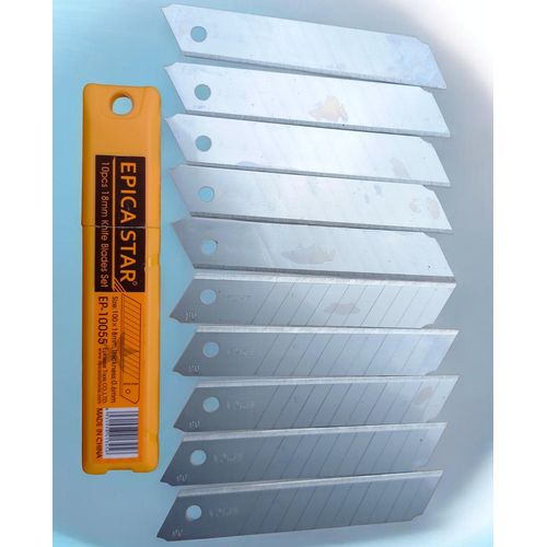 10 PIECES KNIFE BLADE SET Size 10018mm 06mm Thickness Heavy Duty Carbon SteelConstruction Industry Packaging General Utility Art Crafting Home Office