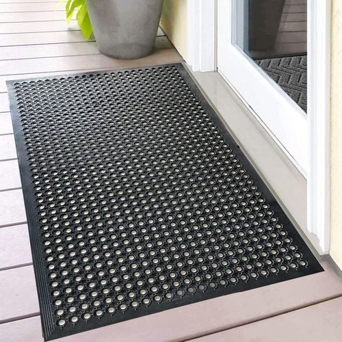 Heavy-Duty Hollow Anti-Slip Rubber Floor Mat – Durable & Easy-Clean