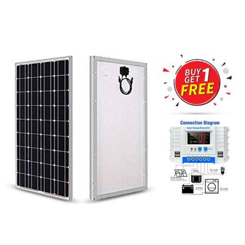 350 W Solar Panel 350W Monocrystalline All Weather Solar Panel + Free 30A Solar Charge Controller