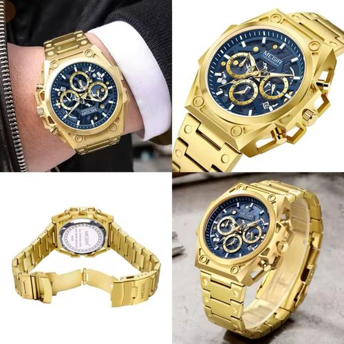 Original MEGIR Elegant Chronograph Gents Watch – Precision Stopwatch, Date Display, Sporty Yet Sophisticated Modern Luxury Timepiece