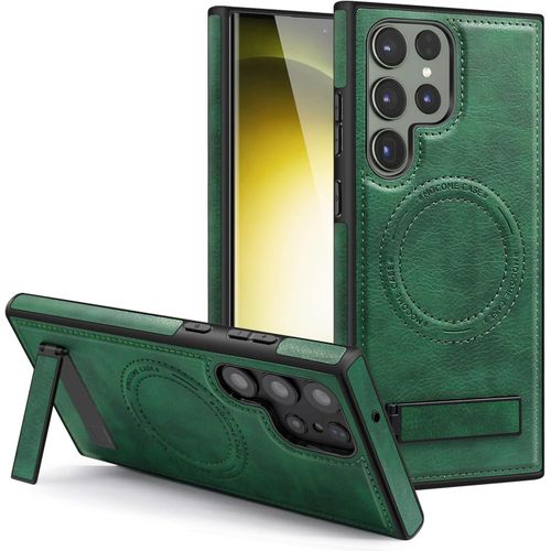 PU Leather Magnetic cover case with stand for Samsung Galaxy S25 Ultra