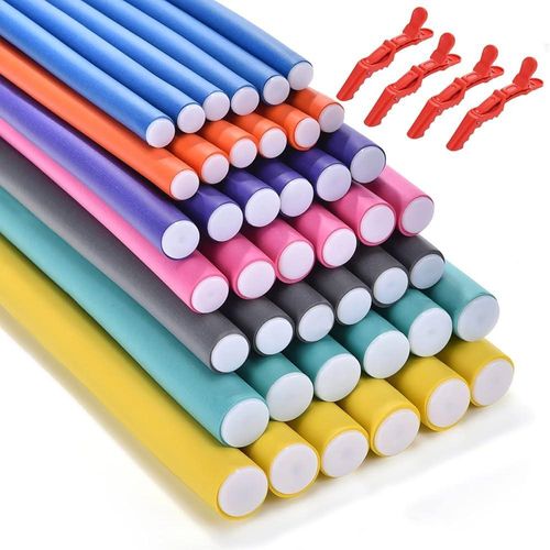 Hair curling Flexi rods + Free Hair styling clips pack