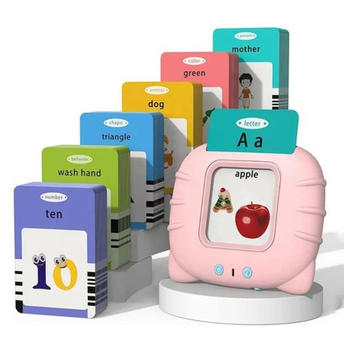 Talking Flash Cards Early Educational Device For Toddlers - Electronic Preschool Learning Machine With Audio For Kids Words Development