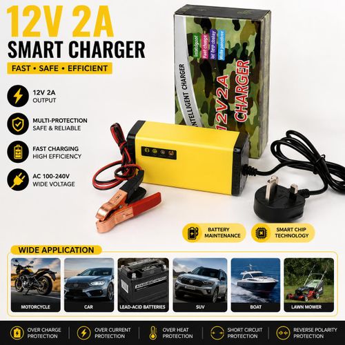 12V 2A Automatic Lead-Acid Battery Charger
