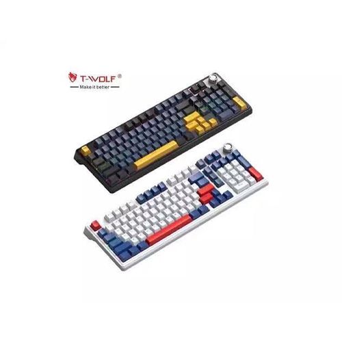 T78 Tri-Mode Wireless Mechanical Keyboard – 99 Keys with Volume Knob, Hot-Swappable Red Switches, Gasket Mount 5-Layer Sound Dampening, 4000mAh Battery & Custom RGB for Pro Gamers & Office