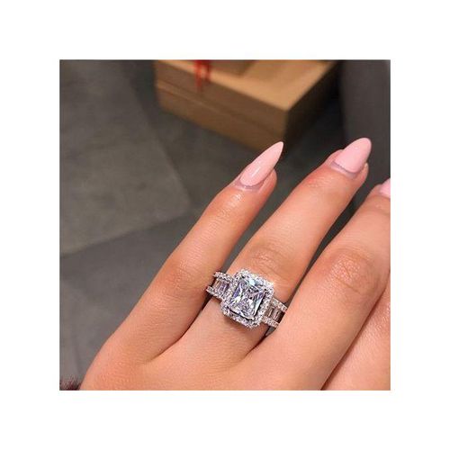 Diamond Engagement Ring Gift For Girlfriend Wife Lover