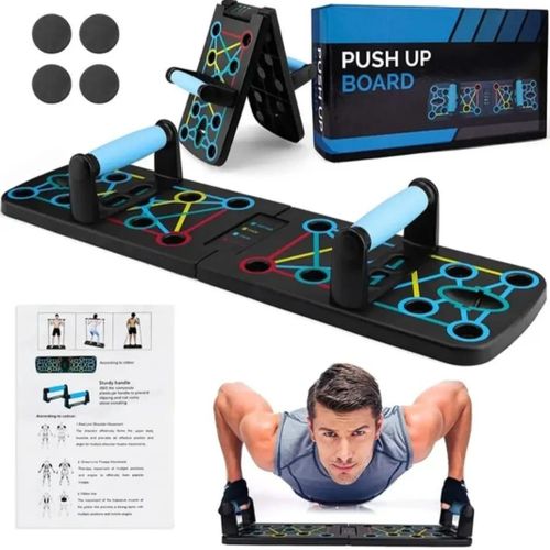 Foldable push up board for chest, back, shoulders and triceps