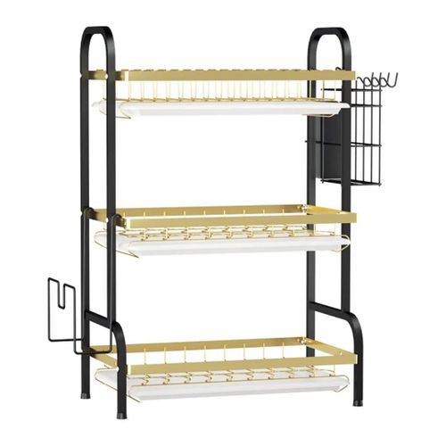 Dish rack 3 layer advanced light Black gold