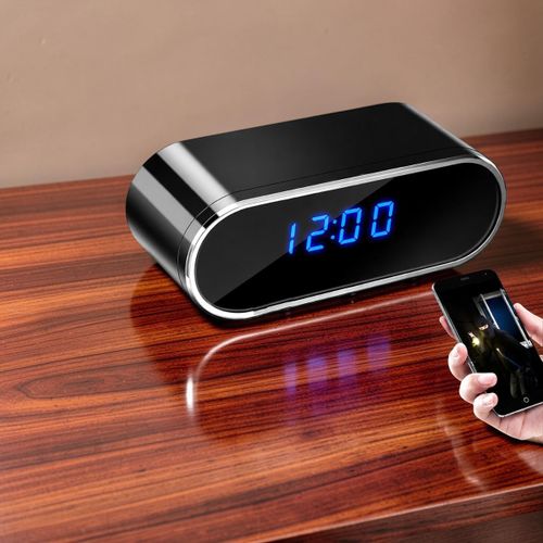 Smart Technology Hidden Camera 1080P Full HD 4K WiFi Alarm Table Clock Hidden Spy Camera