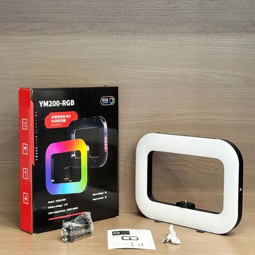RGB selfie portable phone rechargeable ring light phone adjustable fill for live streaming
