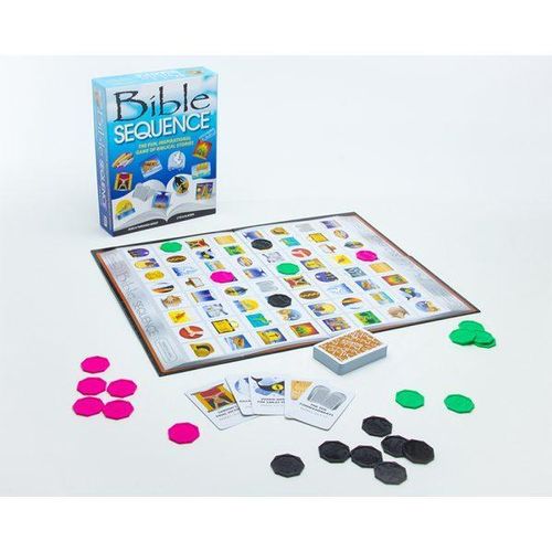 Bible Sequence Board Game - Inspirational Strategy Card Board Game for Families Church Groups