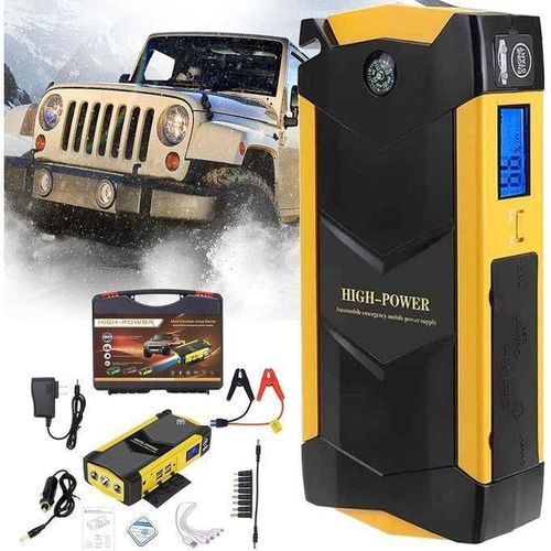 12V Portable Multi-Function Jump Starter Car Jumper Starter Mobile Phone Charger With 2 Ports Torch And SOS Light For All Cars
