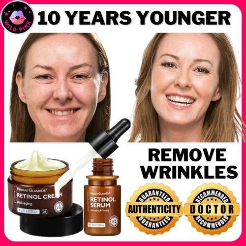 Anti-aging Retinol Cream Retinol Serum 2PCSSet Double Retinol Skin Firming Moisturizing Lifting Hydrating Retinol With Hyaluronic Acid