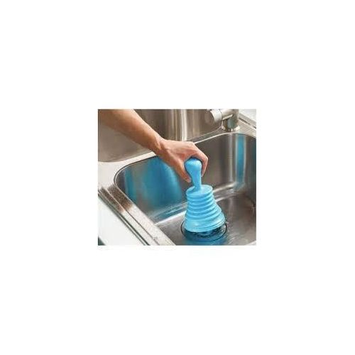 Heavy-Duty Small Sink Plunger - Effective Bellows Action Drain Opener - Portable Unblocker for Sinks, Showers, and Bathtubs, Mini Bellows Sink Unblocker - Powerful Manual Pressure Drain Plunger - Kitchen & Bathroom Clog Remover - Multi-Color