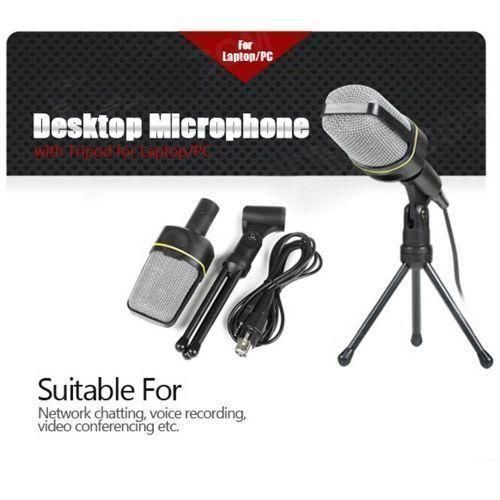 Microphone De Bureau Avec Trépied Microphone De Studio De Podcast Professionnel Pour Ordinateur Portable/PC Pour Enregistrer Des Voix Et Des Instruments Acoustiques