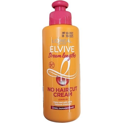 ELVIVE NO HAIRCUT CREAM Leave-In HELPS REDUCE SPLIT-ENDS REDUCES BREAKAGE Long Damaged Hair cf