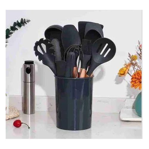 12 pc silicone spoon black