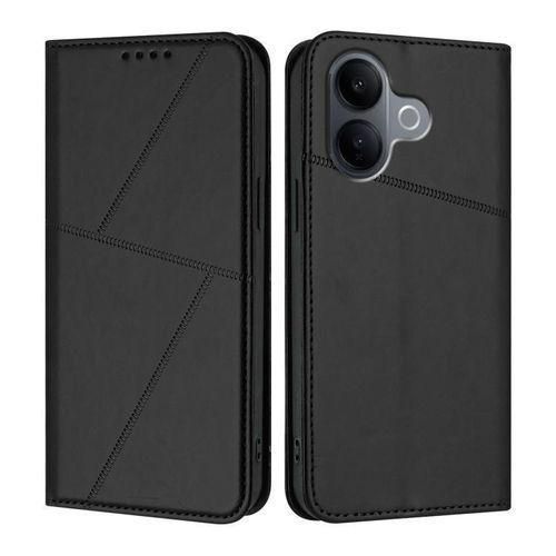 Flip Cover for Vivo V60 5G Vivo T4 Pro 5G Leather Finish Card Slots Wallet Stand Shockproof Protection Flip Case Black